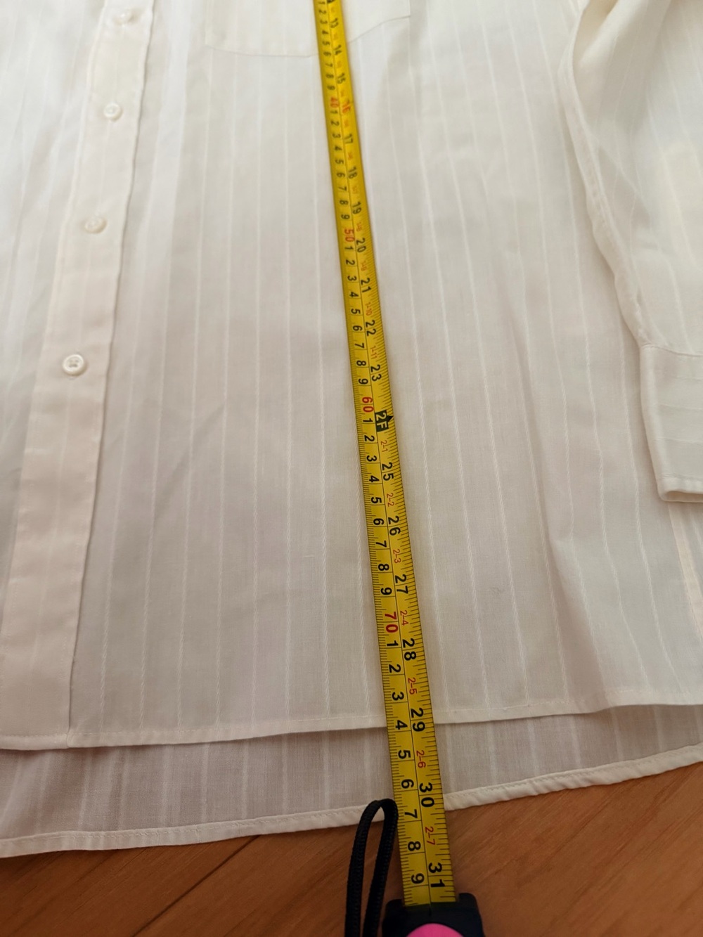 Dior Men's Cream Pinstripe Dress Shirt - Picture 4 of 7